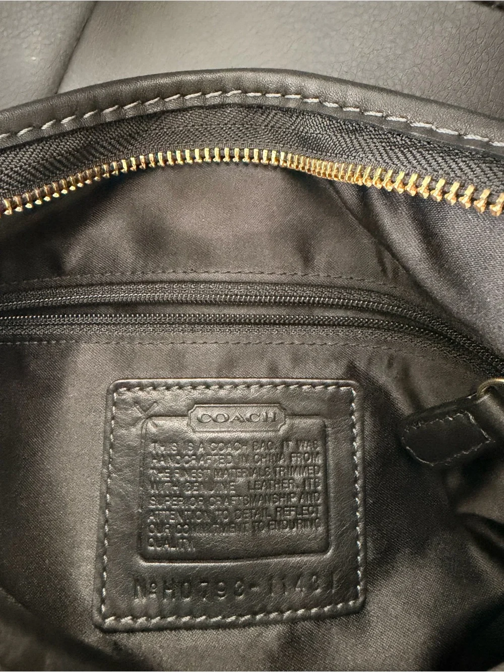 Coach Black Signature Jacquard Shoulder Bag with Gold-Tone Hardware